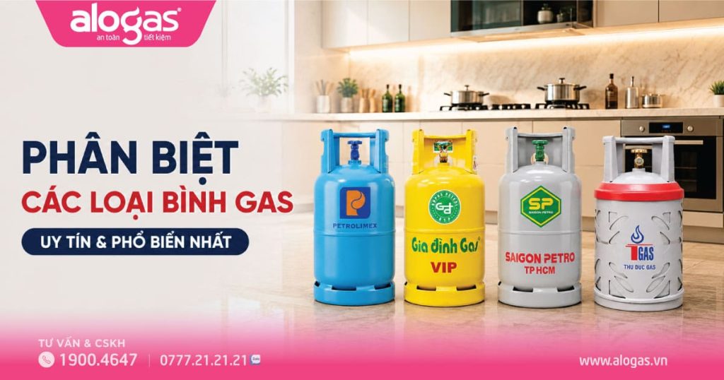 Các loại bình ga phổ biến hiện nay