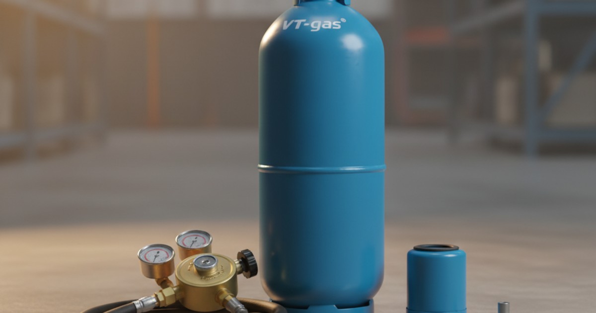 Bộ bình gas màu xanh VT-gas gồm những thành phần nào