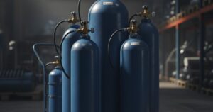 bộ bình gas màu xanh VT-gas