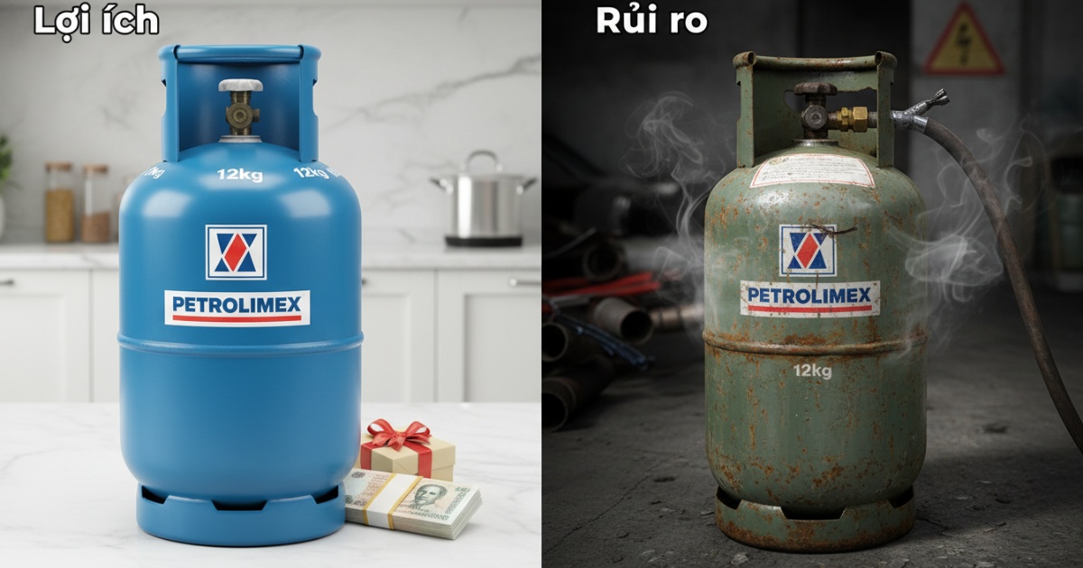Lợi ích và rủi ro khi mua vỏ bình gas 12kg cũ