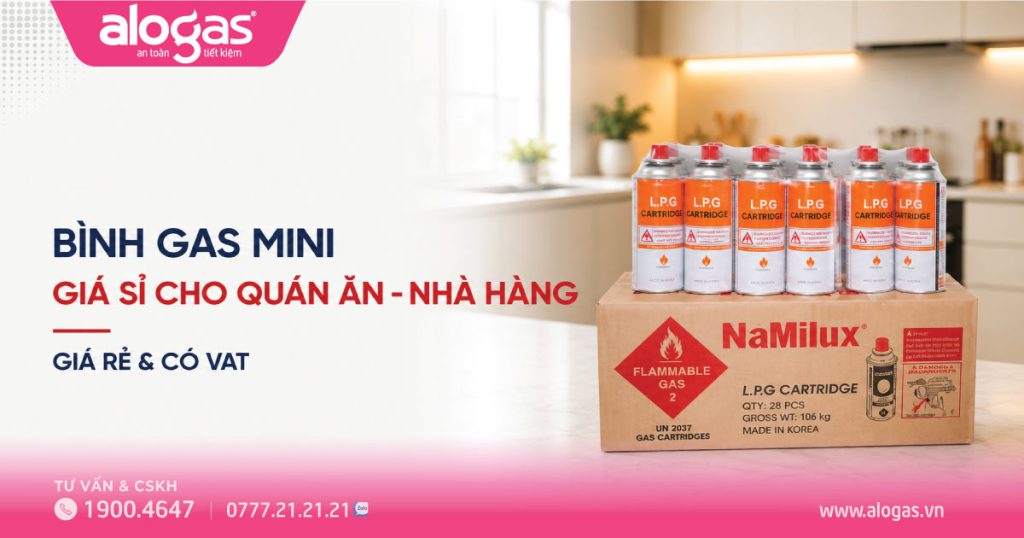Bình gas mini giá sỉ cho Quán ăn - Nhà hàng
